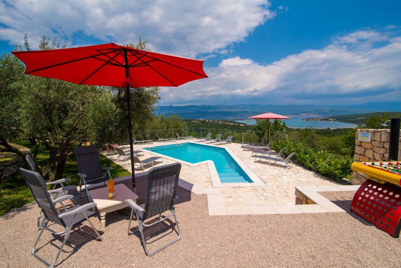 Holiday House Rosalia With Seaview And Swimming Pool Suzan Eksteriør bilde